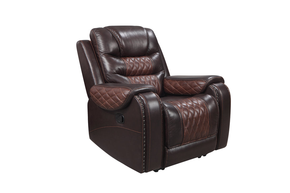 Harley Brown POWER/GENUINE TOP GRAIN LEATHER 3PC Reclining Set