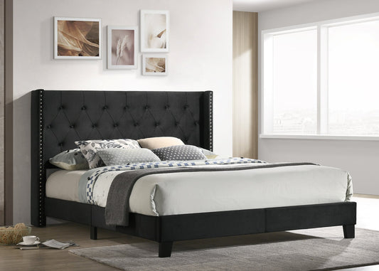 Katy Queen Platform Bed Black HH775