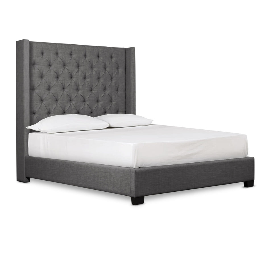 Franco Dark Grey Velvet King Upholstered Bed

SH229