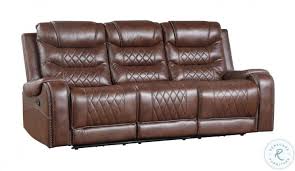 Putnam Brown POWER Reclining Sofa and Loveseat 9405