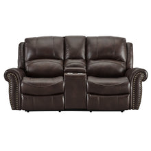 Load image into Gallery viewer, Italia  Brown 3pc TOP GRAIN LEATHER Reclining Set