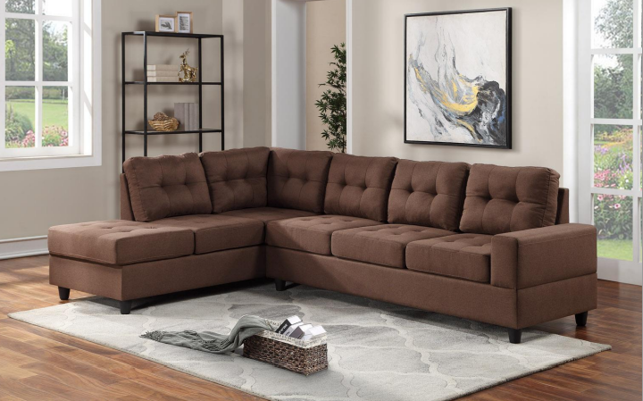 James Brown Fabric Reversible Sectional