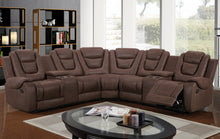 Load image into Gallery viewer, Jordan2022 Brown Reclining Sectional