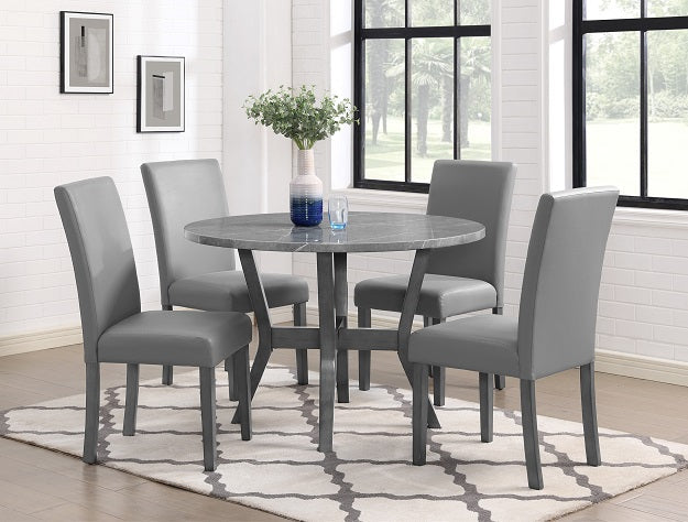 Judson Glitter Gray 5pc Dining Set 1317