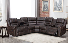Load image into Gallery viewer, Kennedy Gel Brown Reclining Sectional Sofa
