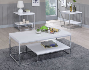 White Cocktail Table + 2 End Table Set
LU450