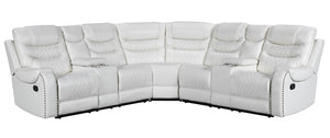 Martin 61 White Reclining Sectional