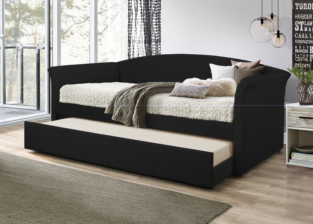 Mason Black Day Bed with Trundle