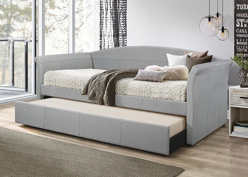 Mason Gray Day Bed with Trundle