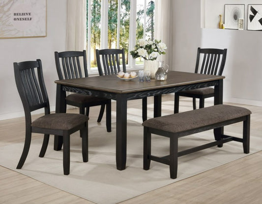 Jorie Black/Brown 6pc  Dining Room Set  2142