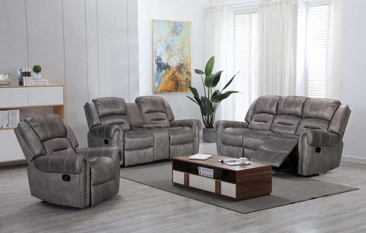 Riveroak Gray 3pc Reclining Set