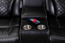 Load image into Gallery viewer, Alexa Black  POWER/LED/BLUETOOTH SPEAKERS 3pc Reclining  Set
