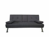 Load image into Gallery viewer, Chelsea Black PU Futon