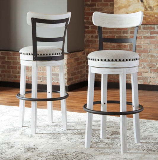 Valebeck White Swivel Barstool D546-530