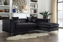 Load image into Gallery viewer, Ava Black Velvet RAF Sectional