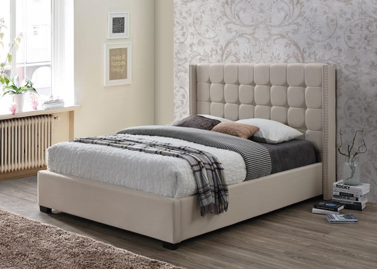 Stanford Sand Beige Queen Platform Bed