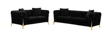 Load image into Gallery viewer, Star Black Velvet Sofa and Loveseat