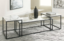 Load image into Gallery viewer, Donnesta Gray/Black 3pc Table Set T182