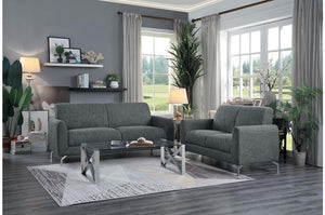 Venture Gray Fabric Sofa and Loveseat 9594